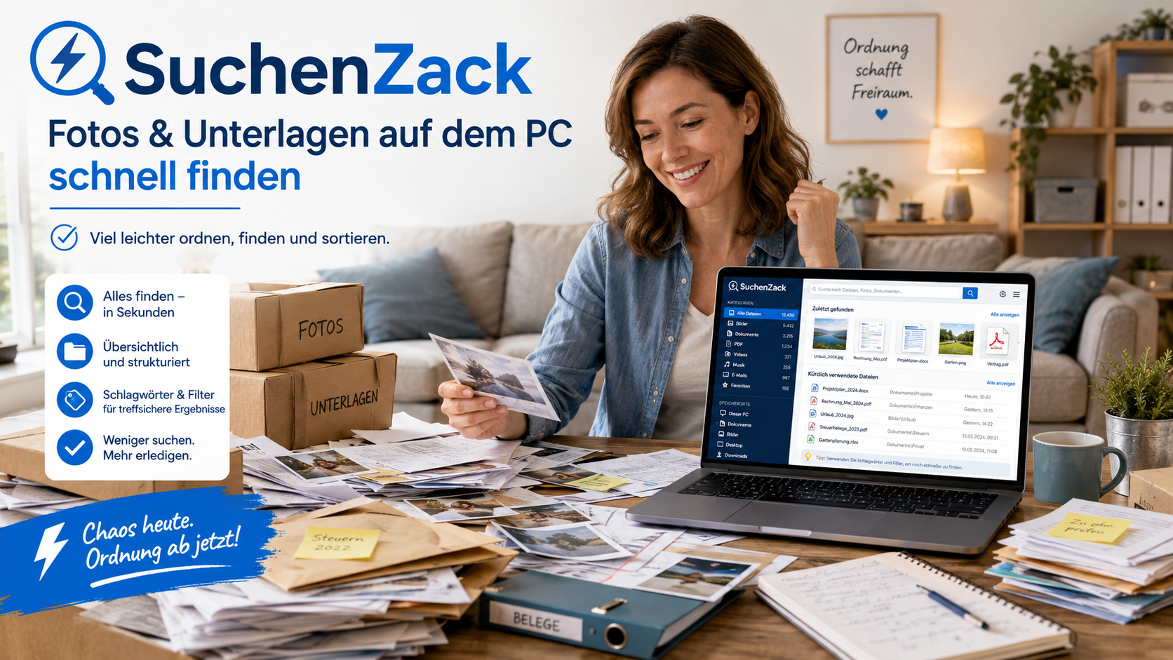 SuchenZack – Fotos und Unterlagen schnell finden